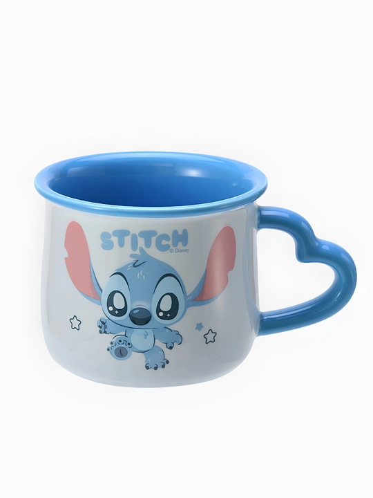 Керамическая кружка Disney Stitch и Angel 350 мл, кружка для чая и кофе, подарок детям