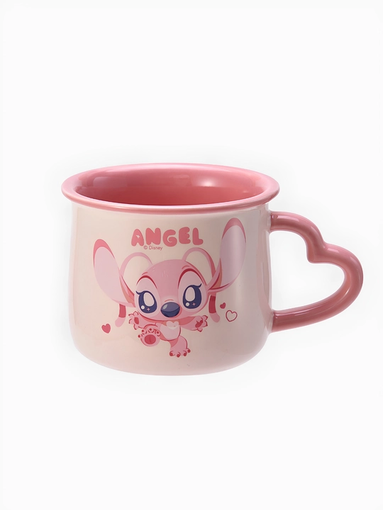 Керамическая кружка Disney Stitch и Angel 350 мл, кружка для чая и кофе, подарок детям