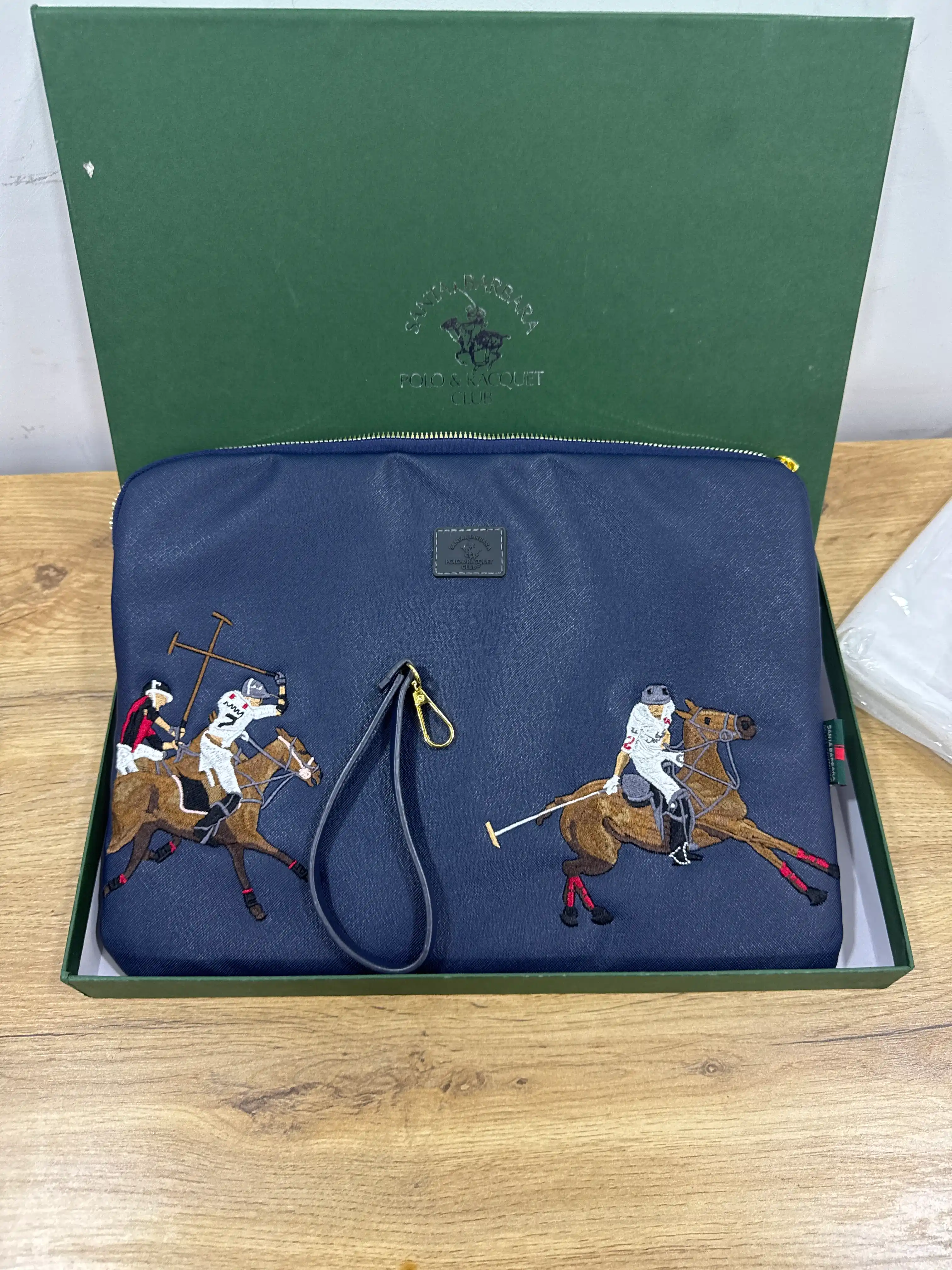 Santa Barbara Polo & Racquet Club мужская барсетка сумка, клатч для ноутбука и документов