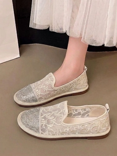Женские слипоны, летние, весенние — JMMM-DIOR-БЕЛЫЙ-36