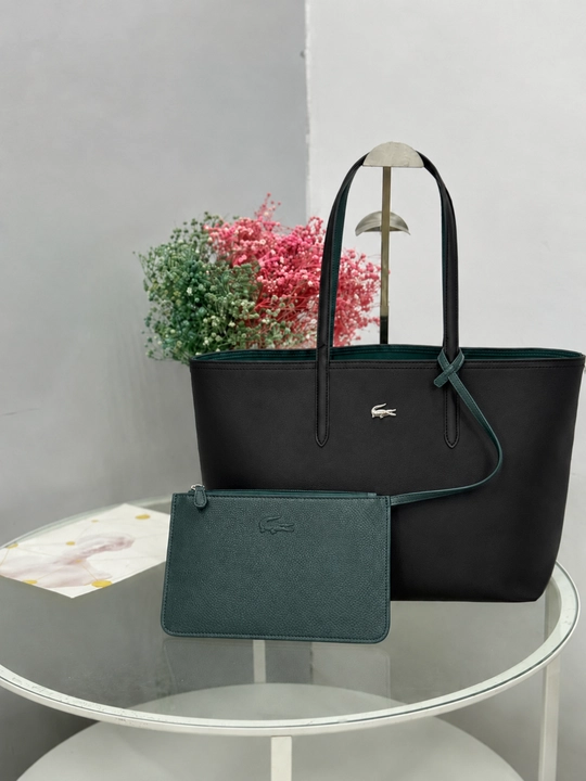 Сумка в стиле Lacoste, кросс-боди, плечевая модель + двусторонний кошелек - 