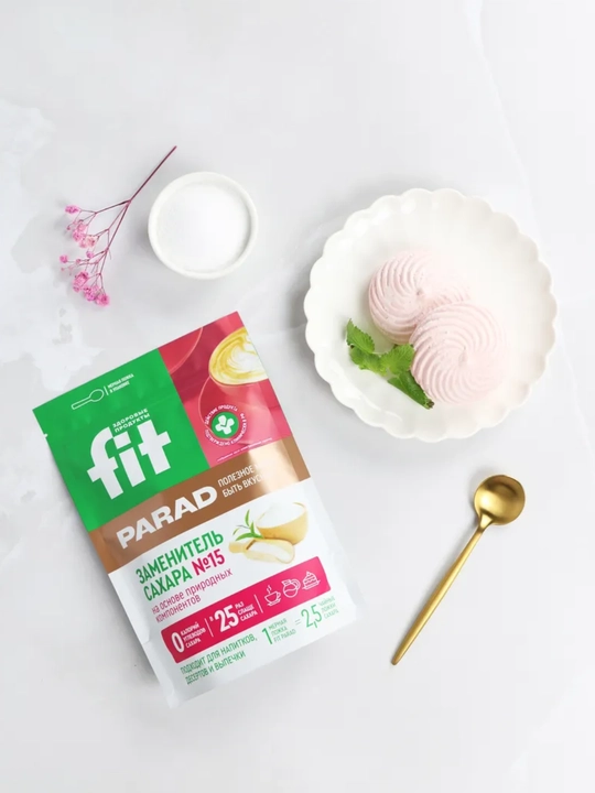 Fit Parad №15 tabiiy shakar o‘rnini bosuvchi, shakardan 25 baravar shirin, 200 g