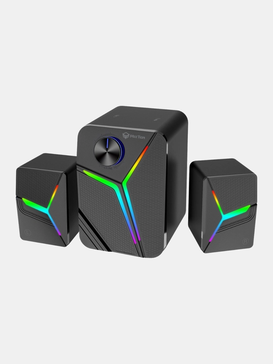 Колонки для компьютера Акустическая система Meetion SP2111 RGB 2.1