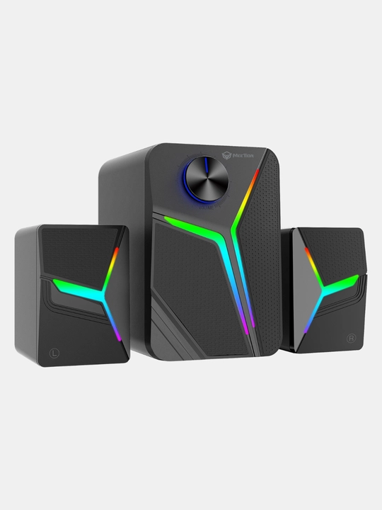 Колонки для компьютера Акустическая система Meetion SP2111 RGB 2.1