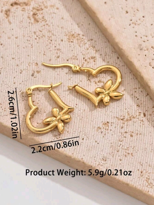 Элегантные серьги-кольца в минималистичном стиле, 18K PVD покрытие, гипоаллергенные