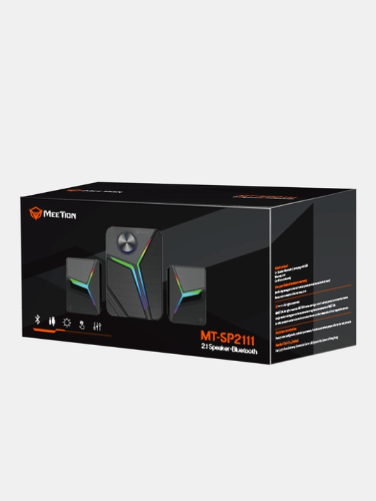 Колонки для компьютера Акустическая система Meetion SP2111 RGB 2.1