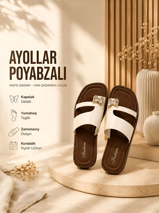 Yozgi poyabzal, ayollar botinkasi, shippaklar, ayollar sandallari, ayollar yozgi poyabzali - 