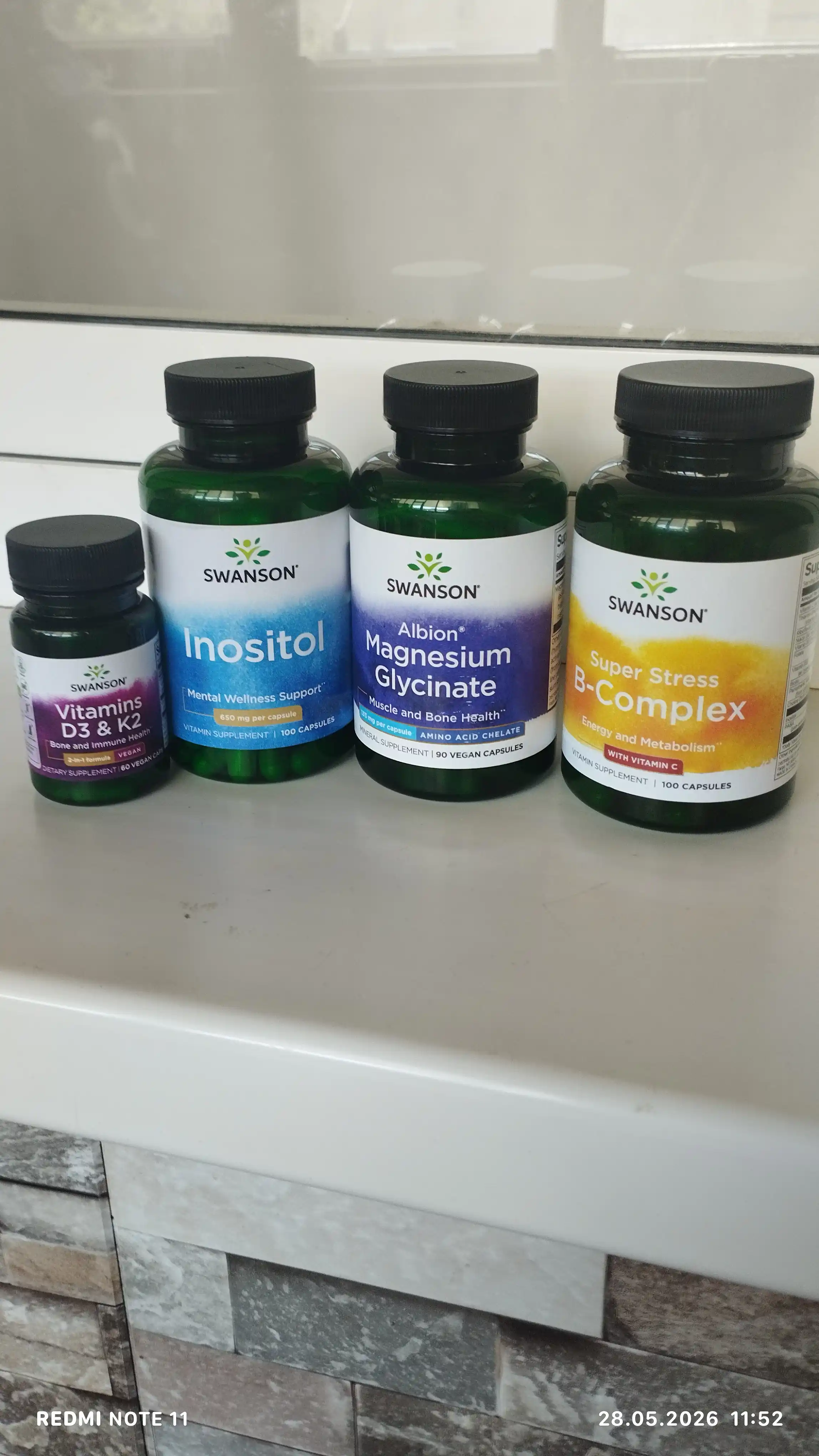 Swanson, B guruh (B-complex) vitaminlari C vitamini bilan, kapsulalar