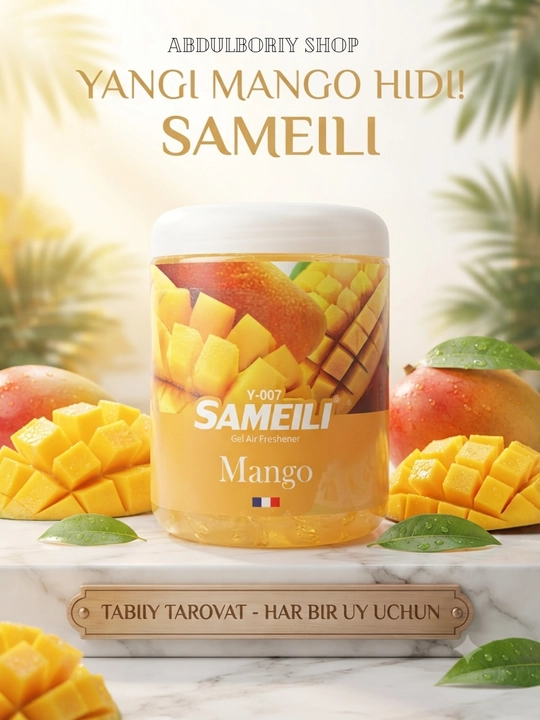 Sameili gel havo xushbo'ylantirgich avtomobil, ofis, xona uchun 11 xil aromat