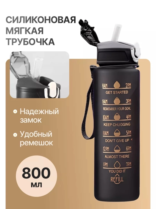Sport suv idishlari to‘plami 3 dona 0,3L 0,7L 2L trubkali, germetik suv idishi