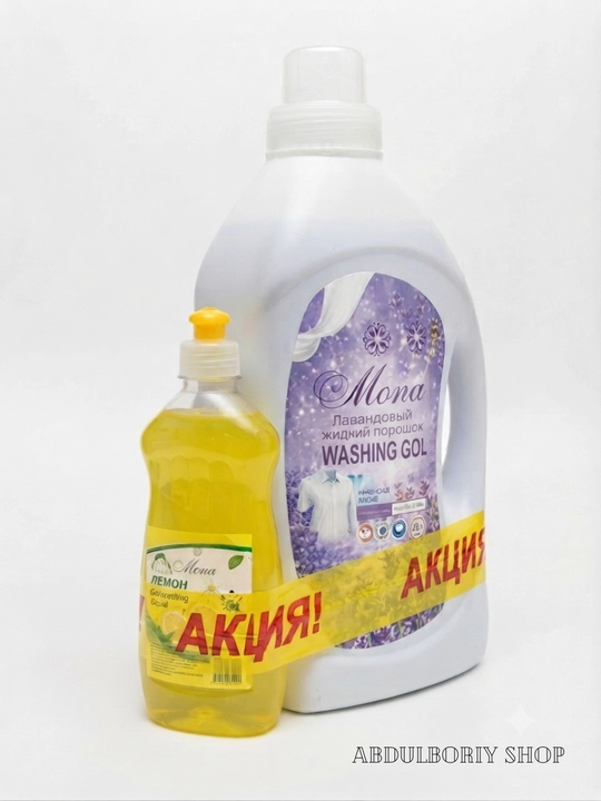 Mona avtomat yuvish geli, 4 litr, 3 tasi 1 da, oqartirish, yumshoqlik va nafis ifor