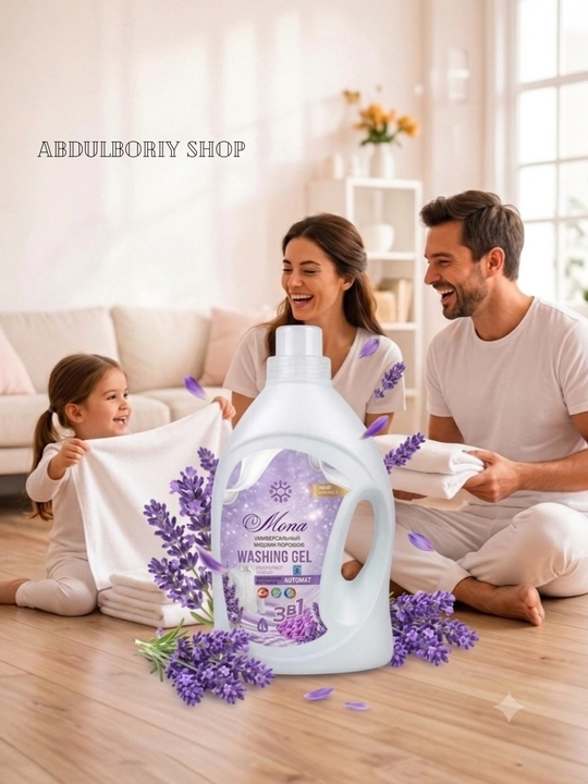 Mona avtomat yuvish geli, 4 litr, 3 tasi 1 da, oqartirish, yumshoqlik va nafis ifor - 