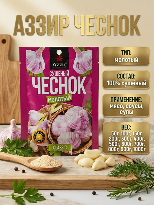 Чеснок Сушеный Молотый Azzir Classic - 