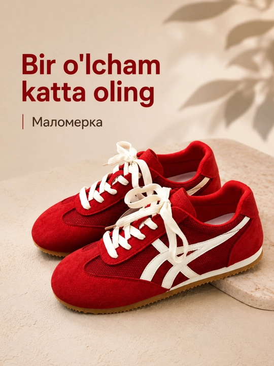 Ayollar krossovkasi to‘rt xil rangda, bir o‘lcham kattaroq oling