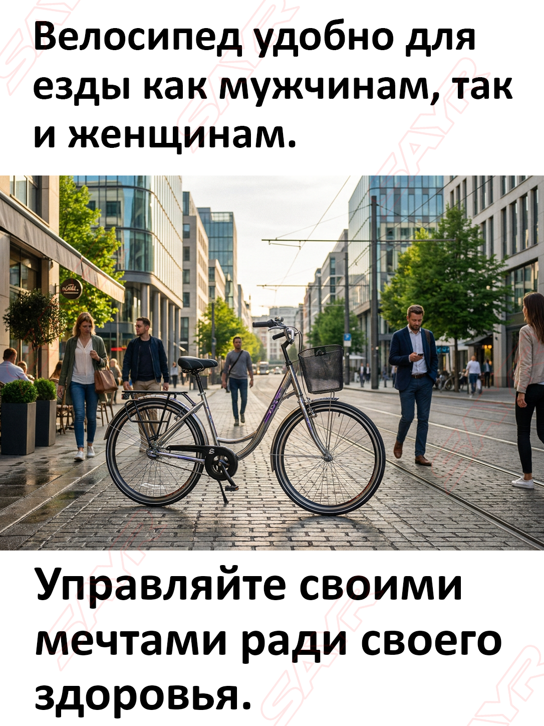 Велосипед городской 28 дюймовый, с корзиной, рама никелированная, ножной тормоз
