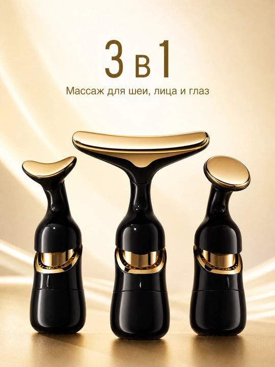 Косметологический прибор, вибрационный массажер, ультразвуковой лифтинг для лица - 