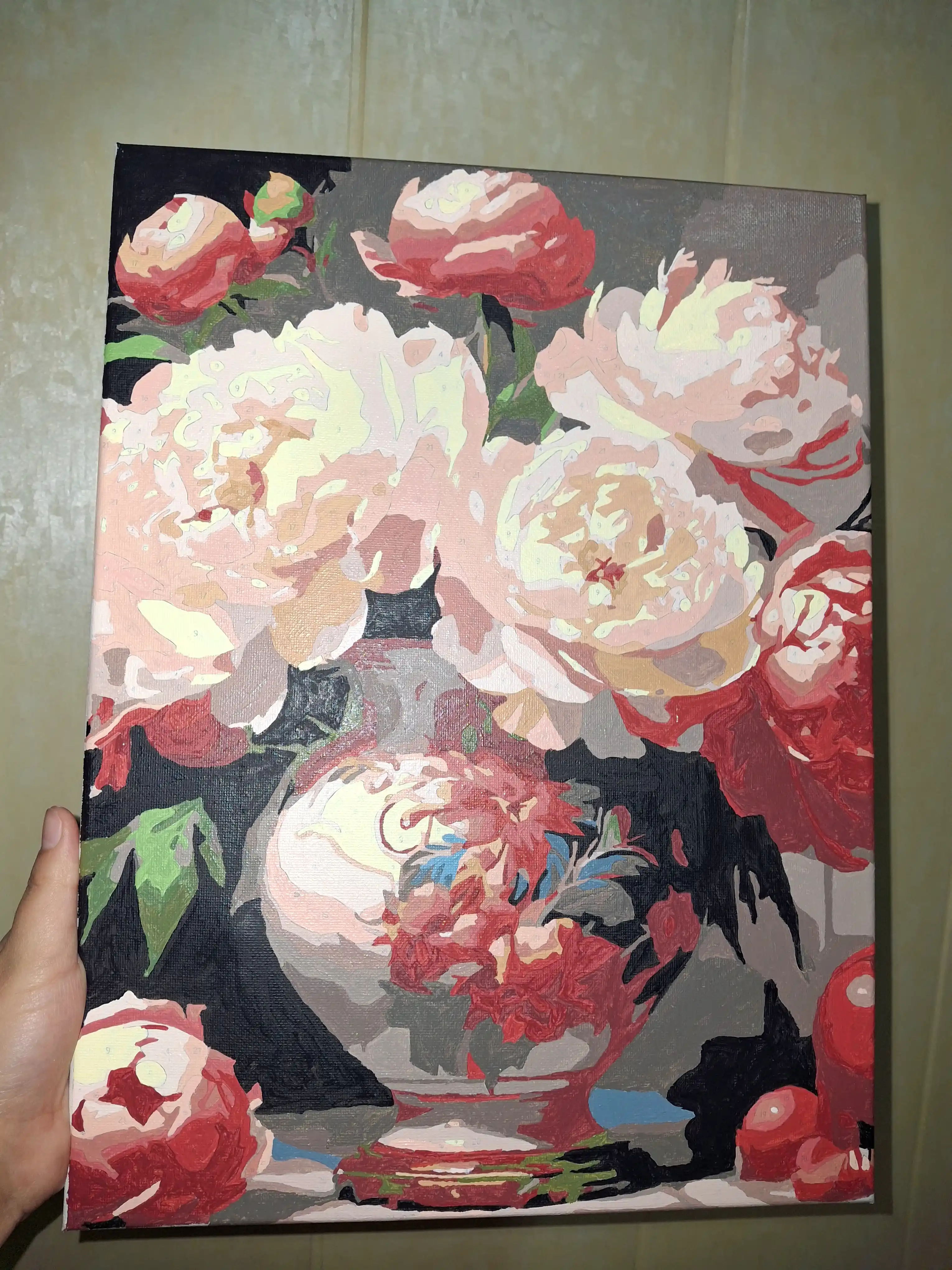 Raqamlar bo'yicha rasm Skystore Gullar, asosli ramkaga tortilgan, 30x40 sm