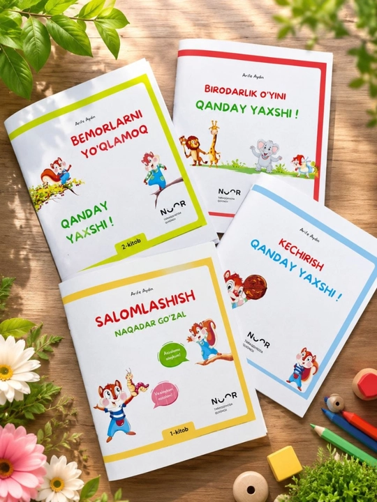 Bilag'on va Aqilvoy qahramonlari ishtirokidagi 4 ta tarbiyaviy kitob to'plami - 