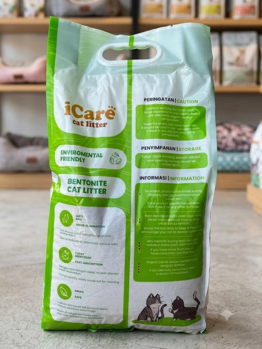 ICare Cat Litter – Mushuklar uchun yuqori sifatli gigiyenik qum 5litr(4kg)