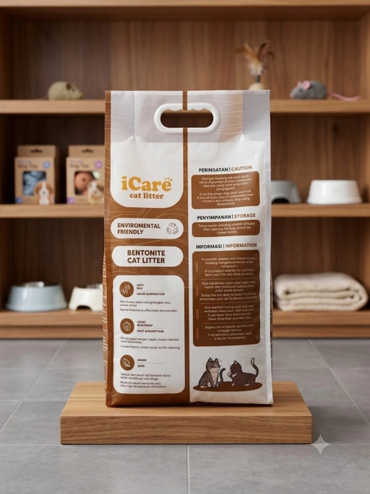 ICare Cat Litter – Mushuklar uchun yuqori sifatli gigiyenik qum 5litr(4kg)