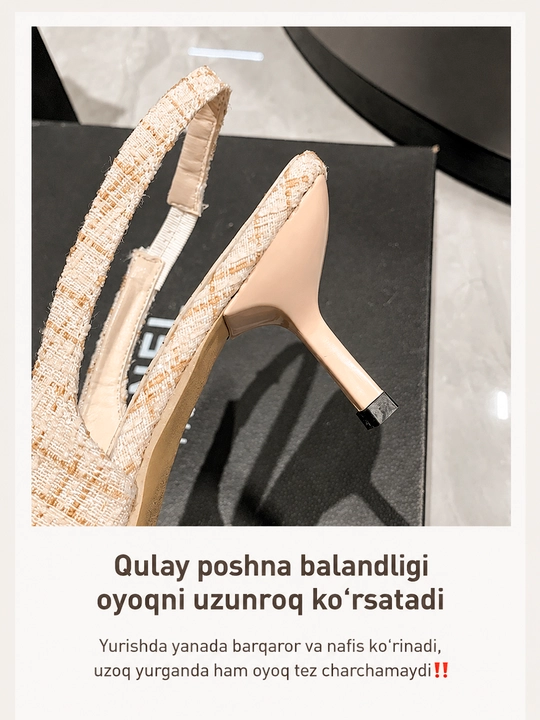 Tuflilar ayollar uchun, Ayollar uchun nafis slingback tufli 36-41