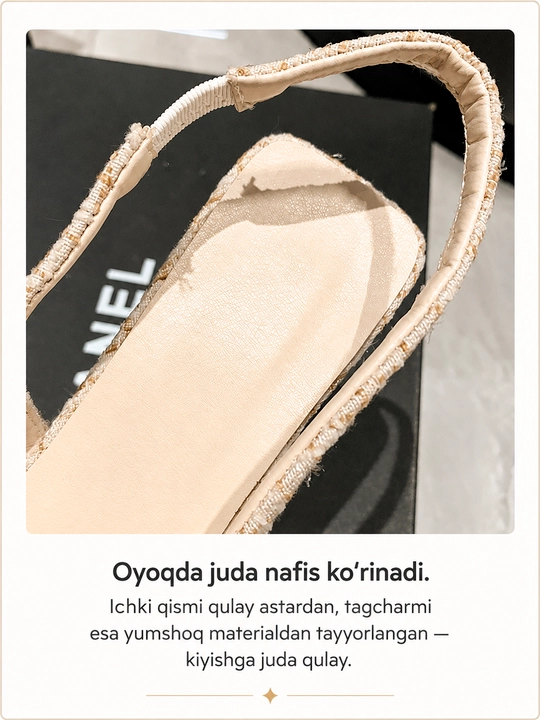 Tuflilar ayollar uchun, Ayollar uchun nafis slingback tufli 36-41