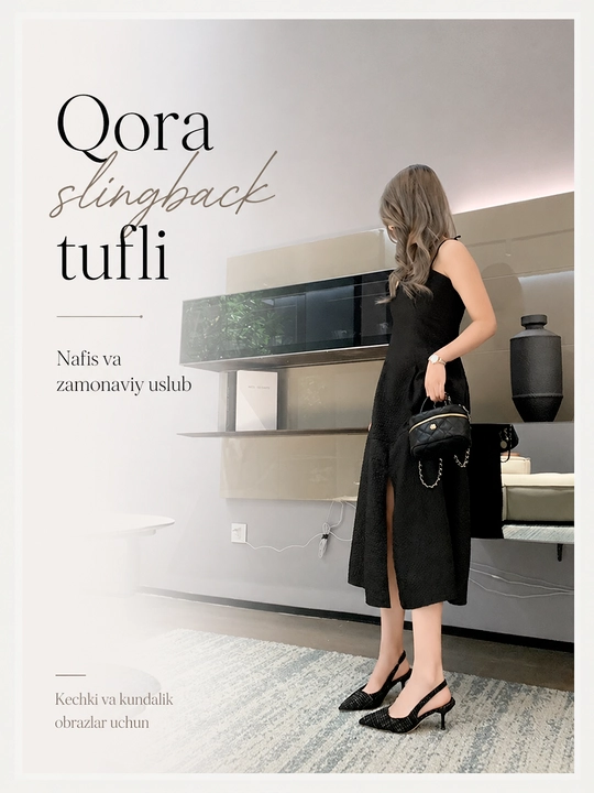 Tuflilar ayollar uchun, Ayollar uchun nafis slingback tufli 36-41