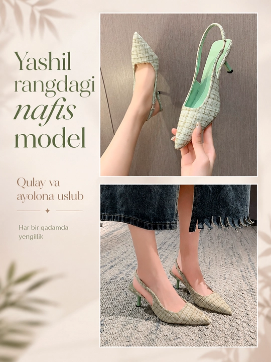 Tuflilar ayollar uchun, Ayollar uchun nafis slingback tufli 36-41
