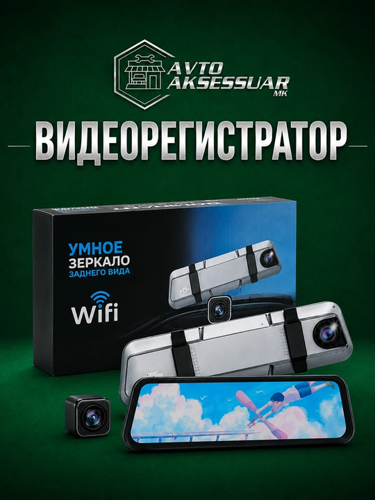 Videoregistrator DOMINANT D877S Wi-Fi, 32GB fleshka bilan - 