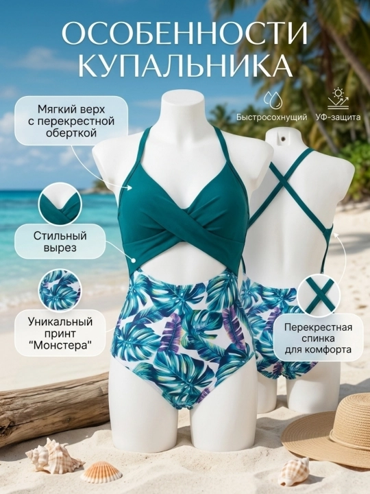 Купальники слитные для девушек и женщин - 
