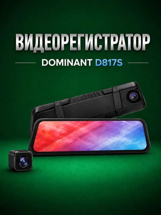 Videoregistrator DOMINANT D817S 32GB avtomobil uchun
