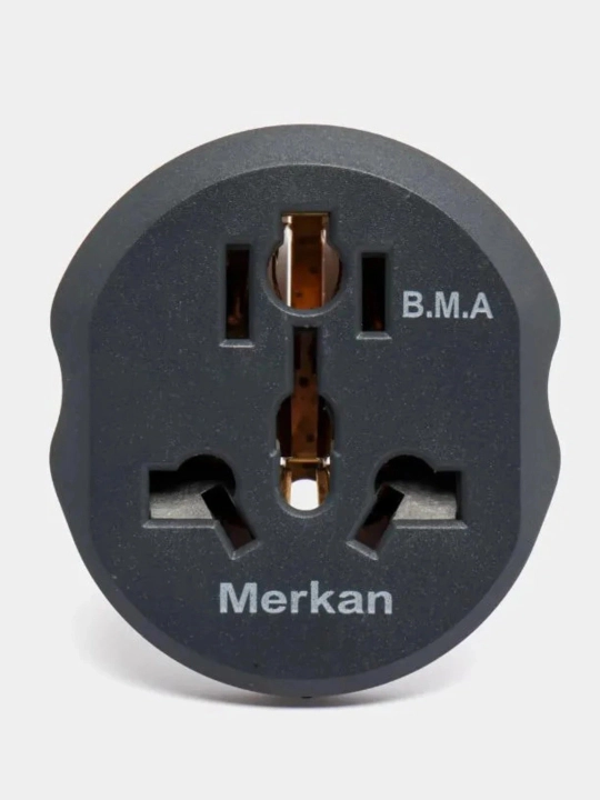 Universal adapter Merkan KT168, evro va o'zb rozetka uchun, terminator, 16 A