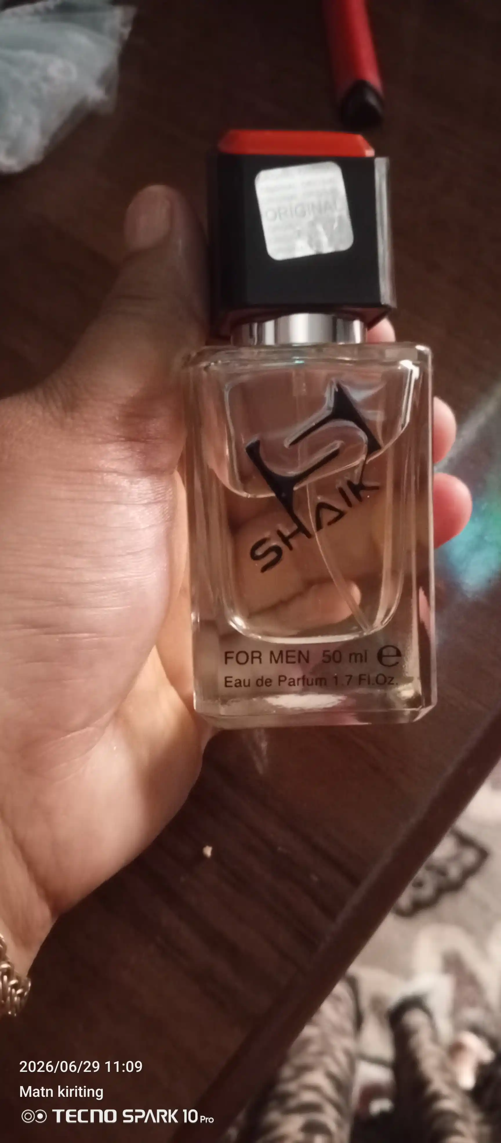 Parfyumlangan suv SHAIK 111, Lacoste L.12.12,  erkaklar uchun atir, 50 ml