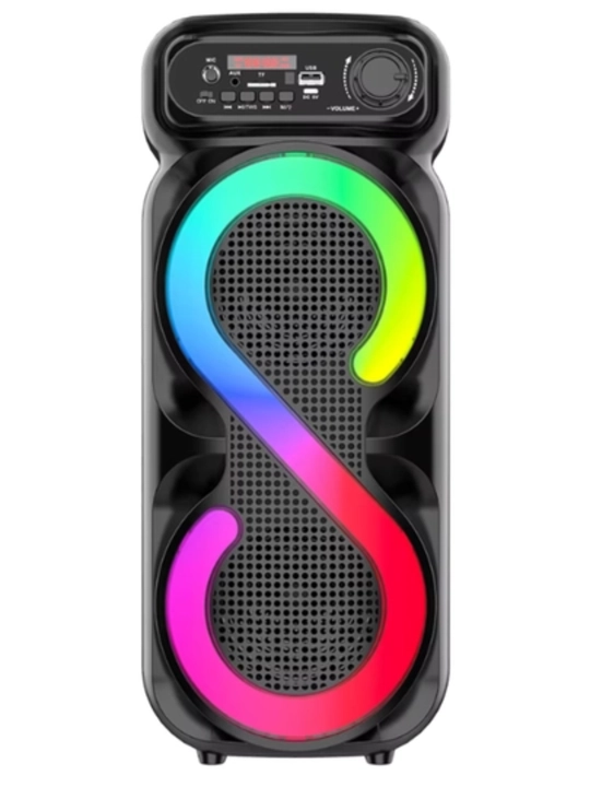 Ko'p Funksiyali Bluetooth Karaoke Kolonkasi, Mikrofon, RGB LED va Masofadan Boshqaruv