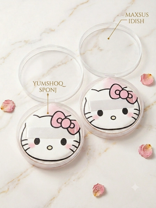 Спонж для макияжа Hello Kitty + мини спонж в подарок