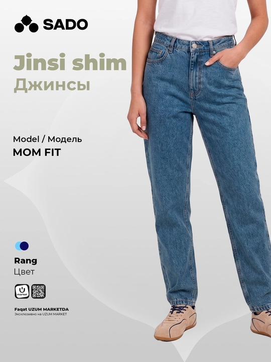 Ayollar jinsilari SADÓ MOM FIT, shimlar ayollar, jinsi shimlar ayollar - 