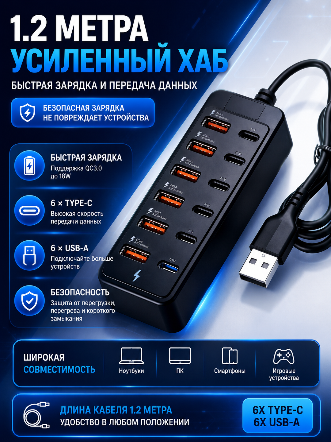 Type-C hub 8 tasi 1 da adapter usb type c macbook adapter, USB HUB 3.0 konsentratori