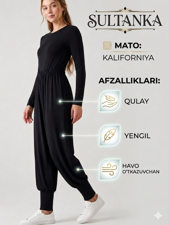 Sultanka, ayollar uchun keng shim, shalvar, haj va umra uchun, kundalik, oversize 46-56 r uchun