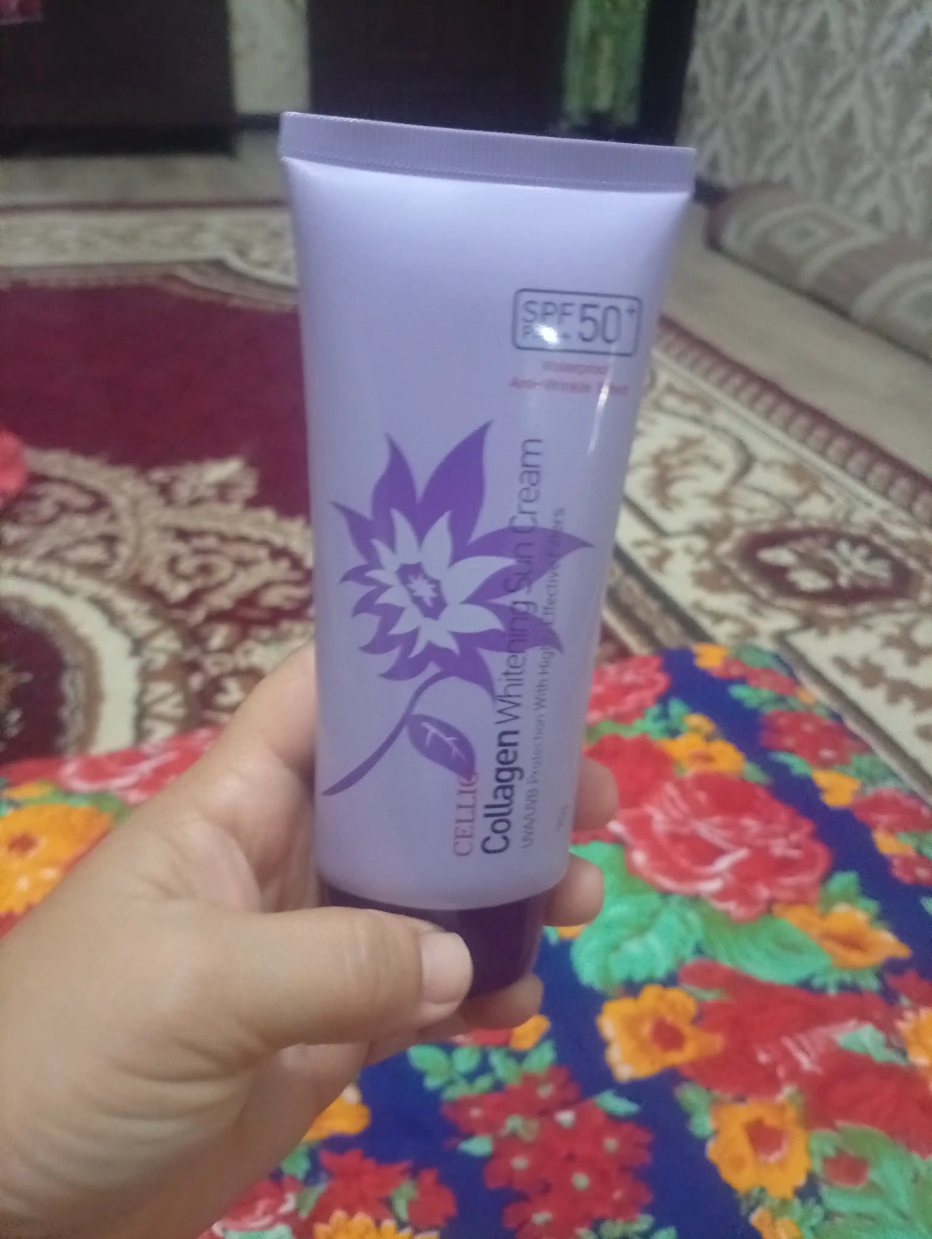 Quyoshdan himoya qiluvchi krem kollagen bilan, Cellio, yuz va tana uchun SPF 50+, 70 ml