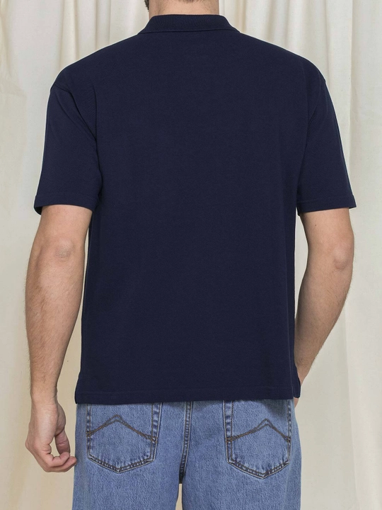 Erkaklar uchun Carrera Jeans paxtadan tayyorlangan Relaxed Fit polosi, kalta yengli