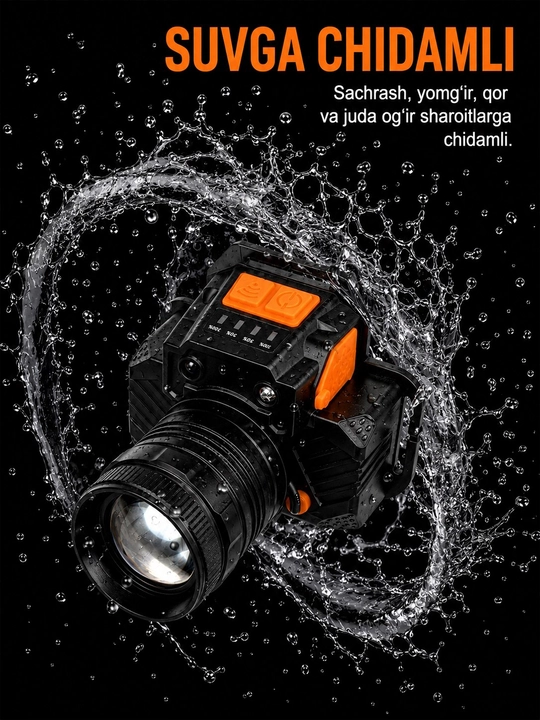 Suvga chidamli Led chiroqlar 4ta yoritish rejimi mavjud - 