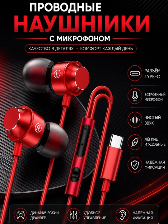 3.5mm, Type-C metall simli quloqchin, kuchli bass, telefon va kompyuter uchun, magnitli - 