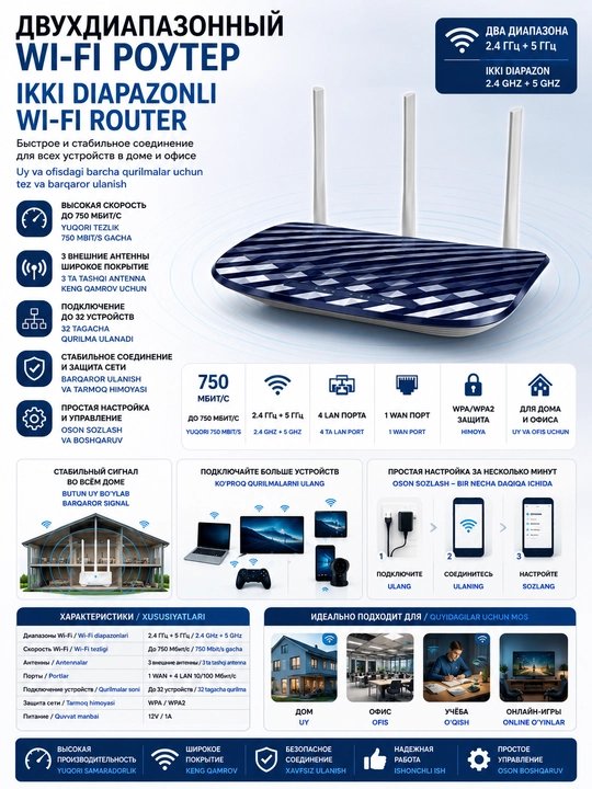 TP-LINK modemlari - uy va ofis uchun barqaror Wi-Fi