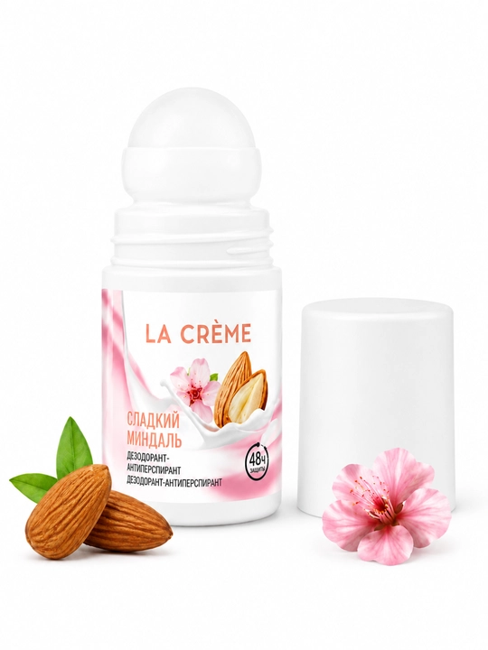 LA CRÈME rollikli antiperspirant dezodorant 50 ml, ayollar uchun 48 soat himoya 4 xil ifor