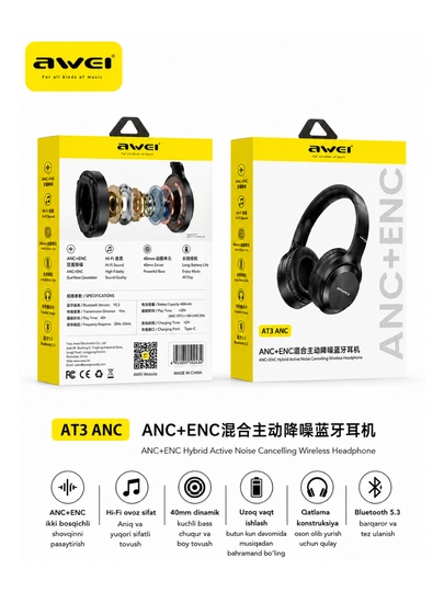 AWEI AT3ANC quloqchinlar - 