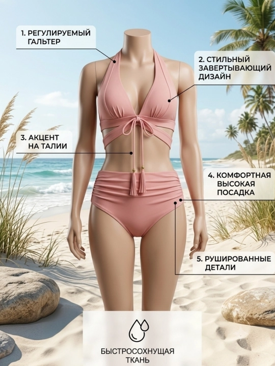 Купальники раздельные для женщин и девушек - 