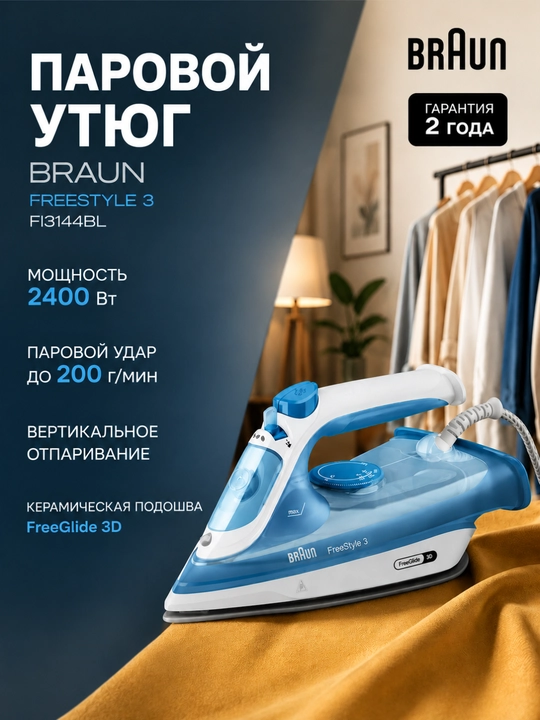 Dazmol Braun FI3144BL FreeStyle 3, 2400 Vt, keramik taglik - 