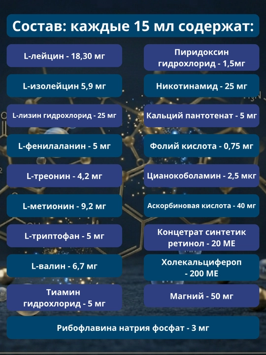 Мультивитаминный комплекс с аминокислотами Курмаинокс Forte, сироп, 150 мл