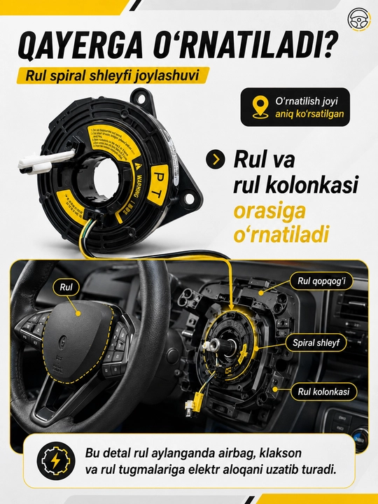 Rul shleft  Lasetti, Spark, Matiz, Nexia 3 mashinalari uchun