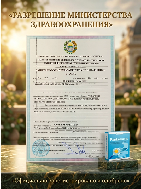 Для поддержки пищеварения и поджелудочной железы Панкранекс, 30 таблеток